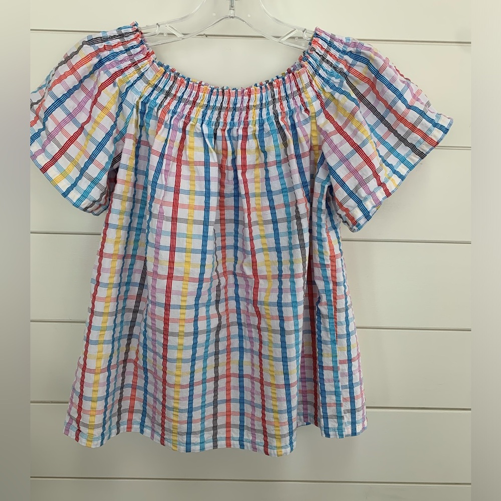 Trina Turk Short Sleeve Colorful Top Size M